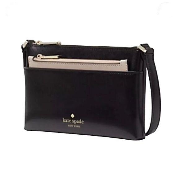 Kate Spade Purse Black Slim Sadie Crossbody Set Bag Wallet - Picture 11 of 14